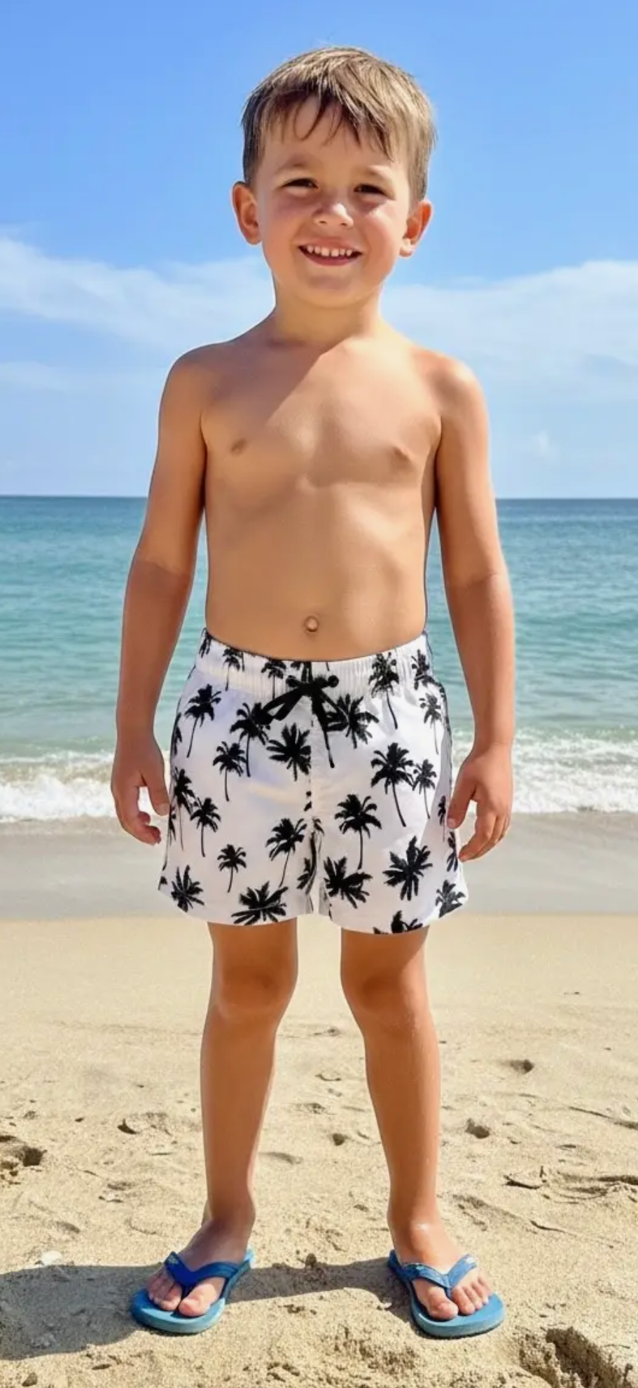 Boys Swim Short White