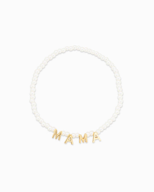 MAMA and Her Heart Pearl Matching Bracelet Set