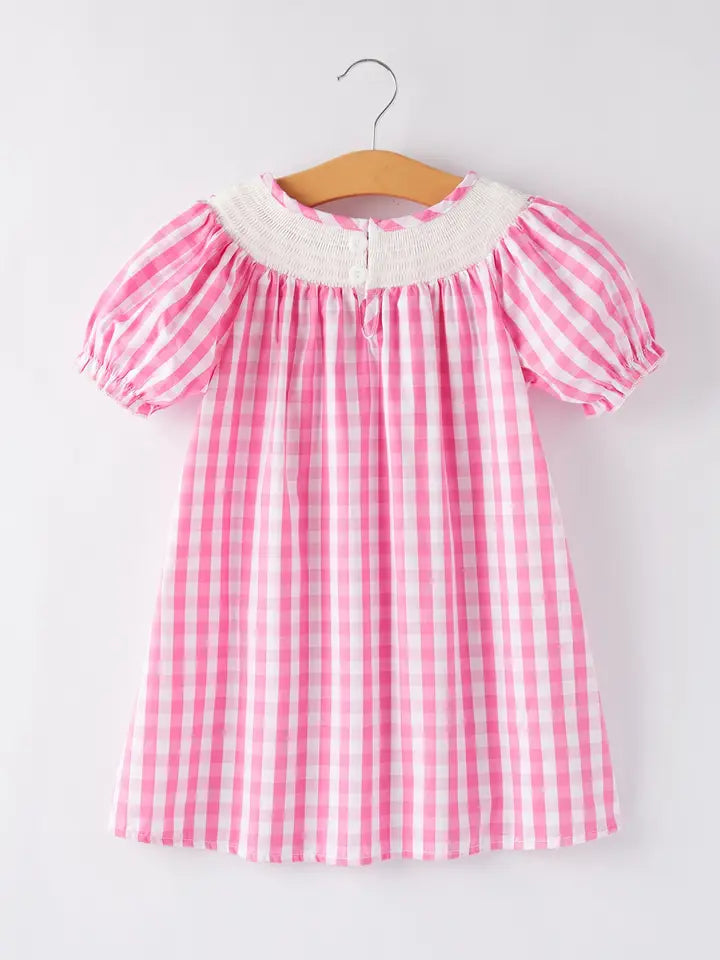 Kids Plaid Pink Dress