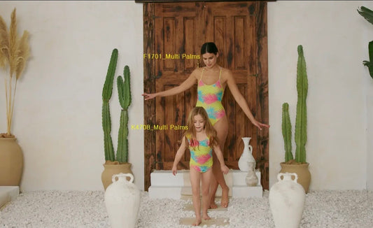 Girls One Piece Ruffle Swimsuit