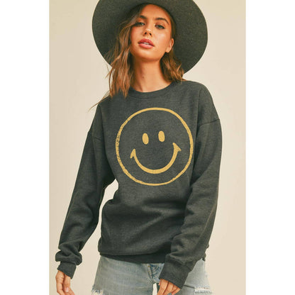 Smile Happy Face Graphic Sweatshirt
