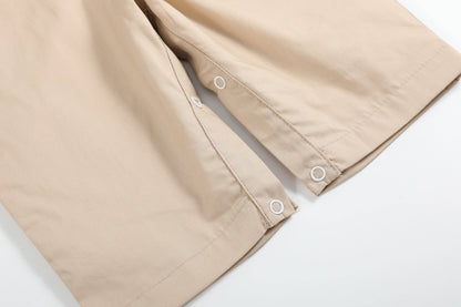 Light Brown Mallard Smocked Overalls