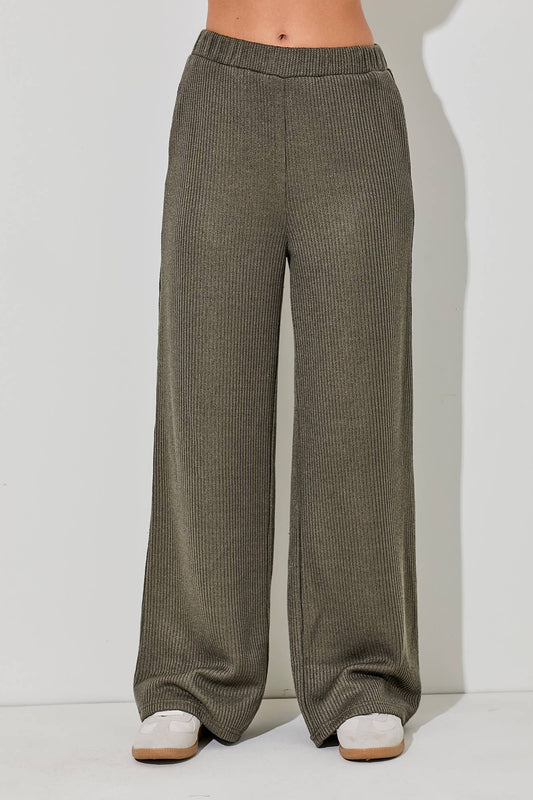 ELASTIC KNIT LONG PANTS