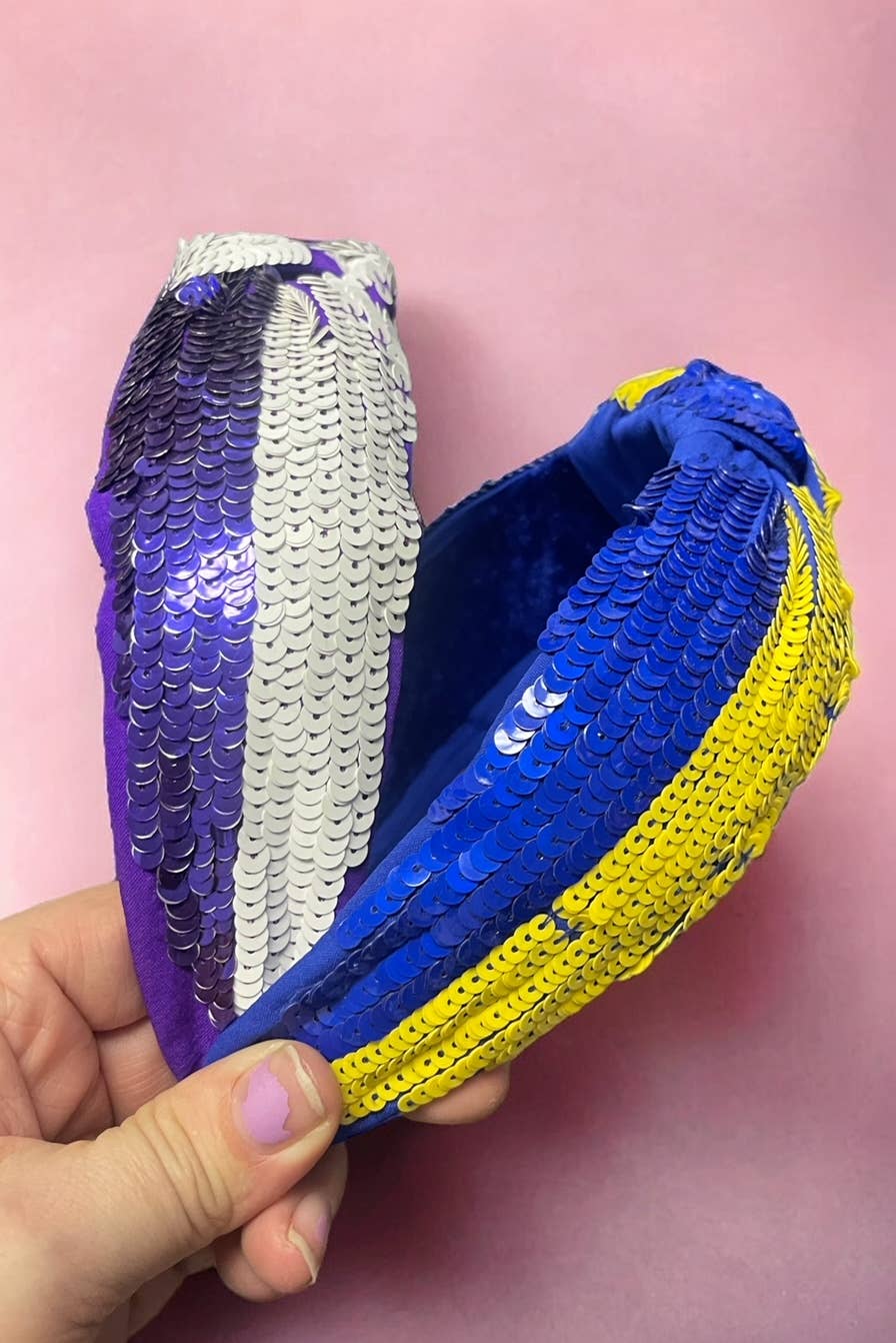 Football Headband, Game Day Headband, Sequin Headband