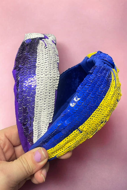 Football Headband, Game Day Headband, Sequin Headband