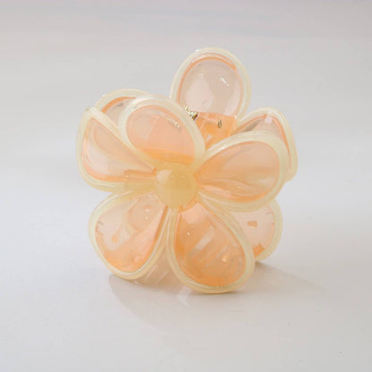 PLUMERIA FLOWER HAIR CLAW CLIP CANDY COLORS
