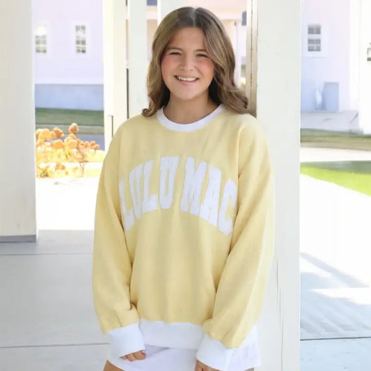 LULU MAC Colorblock Stitch Pullover