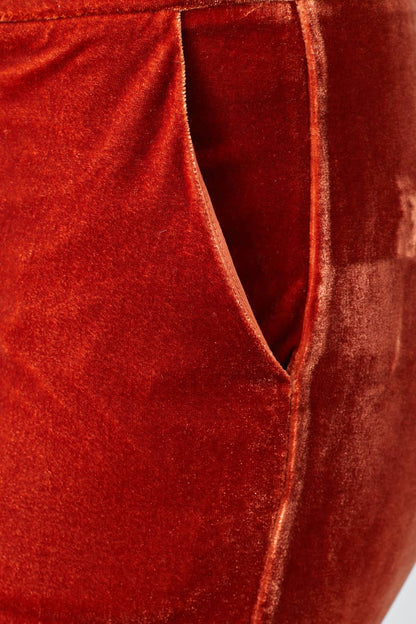 Velvet Flare Trousers