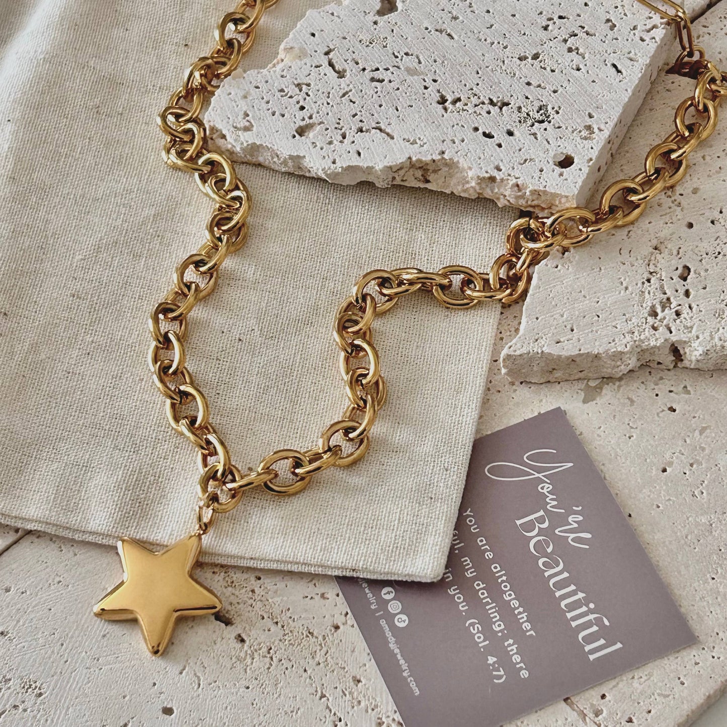 Star Necklace bold statement necklace