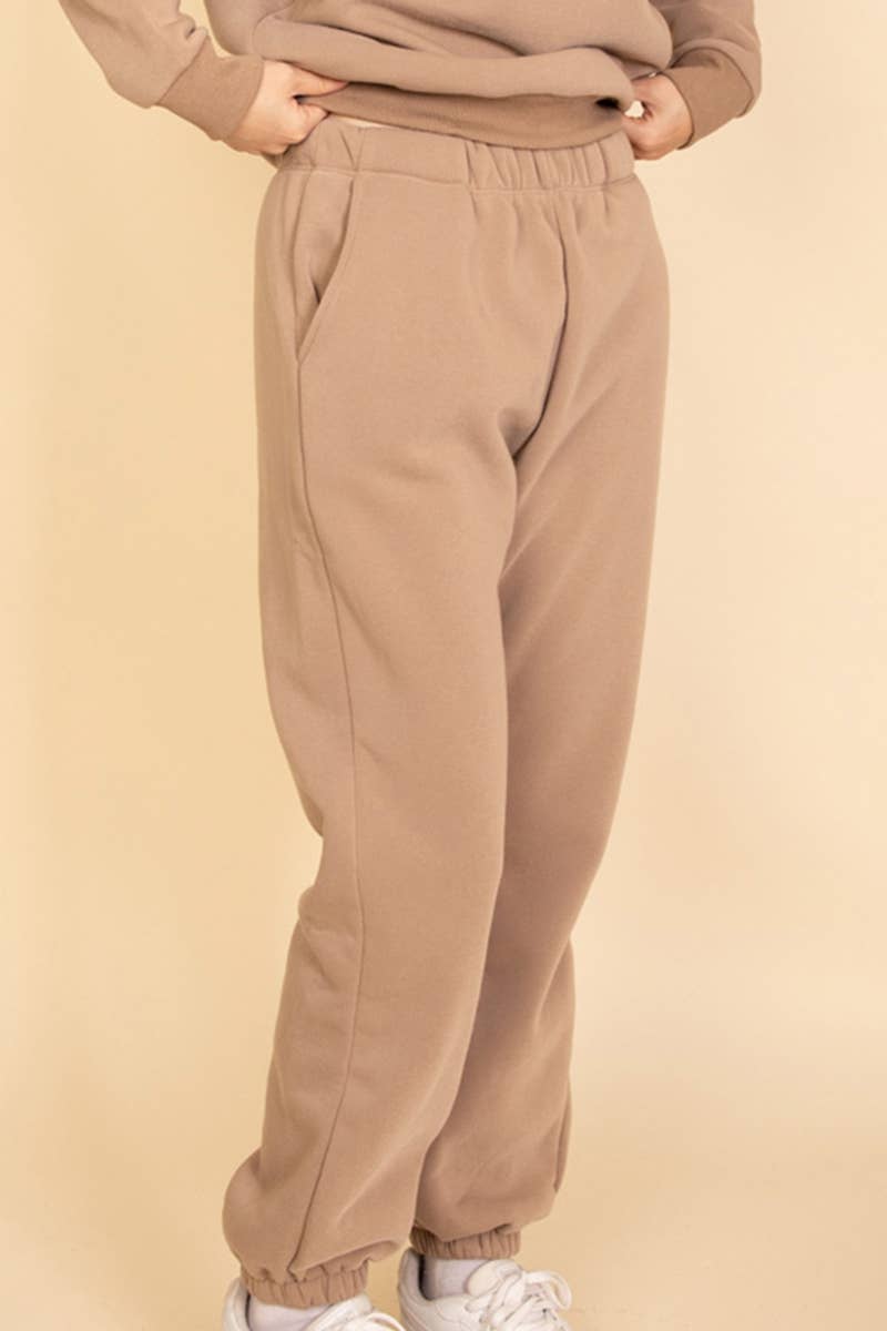 Poly Fleece Elastic Waist Joggers