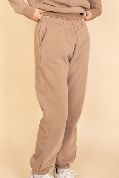 Poly Fleece Elastic Waist Joggers