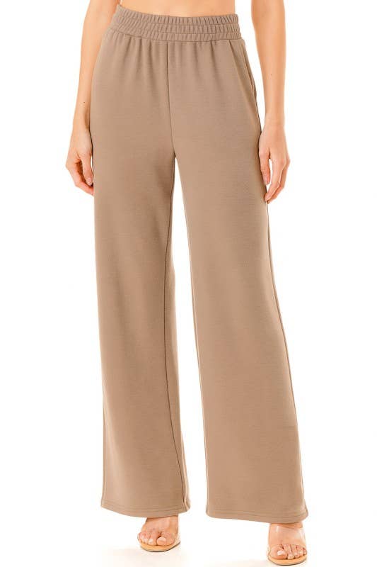 PLUS SIZE TEXTURE  STRAIGHT PANTS