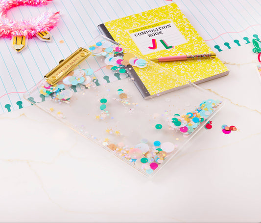 Confetti Filled Clipboard