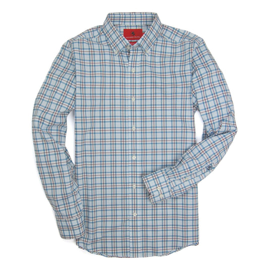 Henning Shirt - Blue Stone/Truffle Plaid