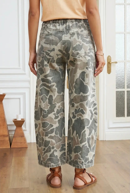 Camo Ankle Length Jeans
