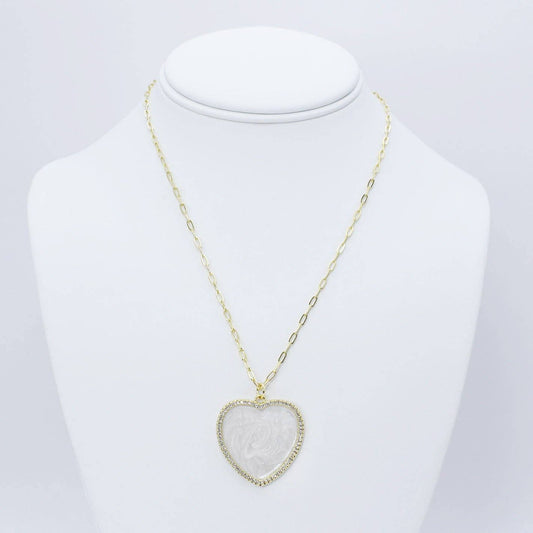 Shimmering Heart Necklace F13
