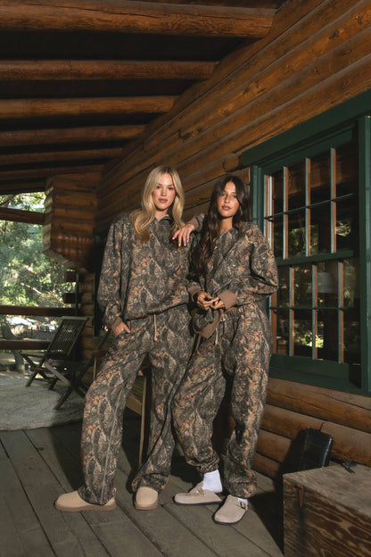 BAYOU Dark Woodland Camo Lounge Fleece Sweatpants