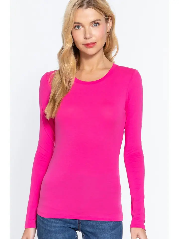 Longsleeve Crewneck Ctoon Spandex Top