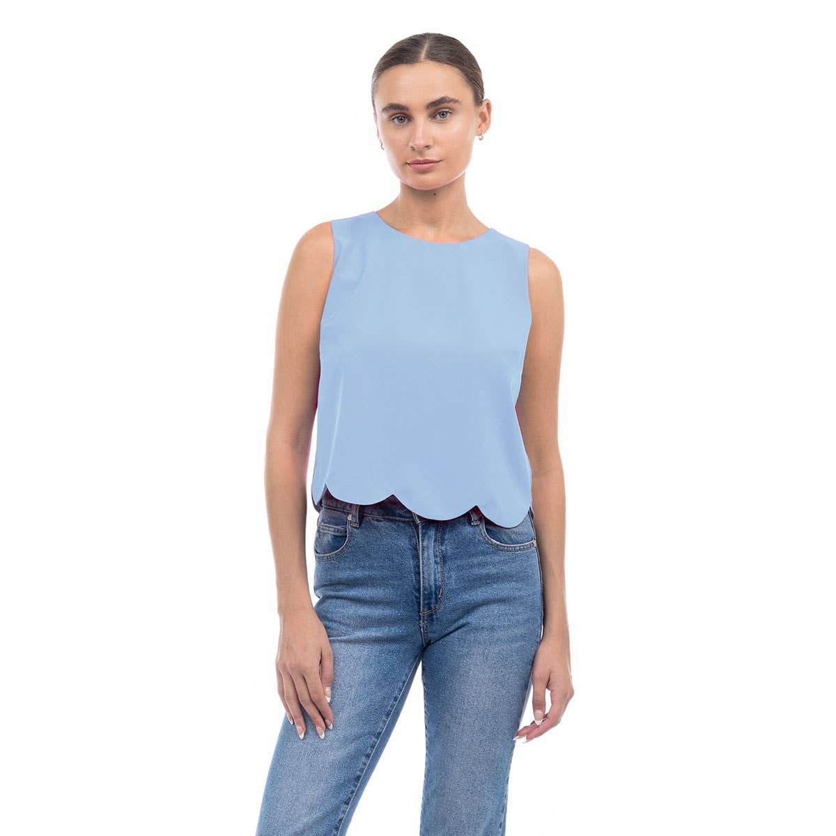 Scalloped Hem Top