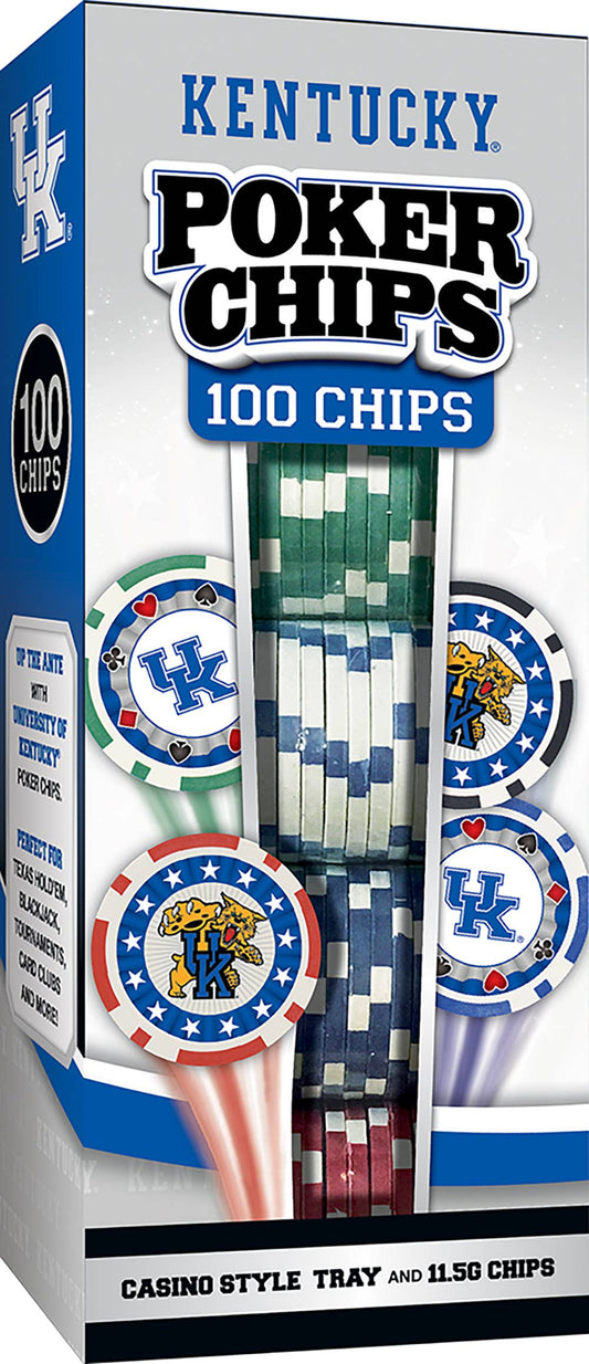 Kentucky Wildcats 100 Piece Poker Chips