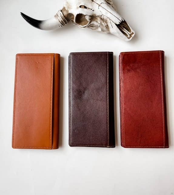 Genuine Tooled Leather Bi-Fold Wallet