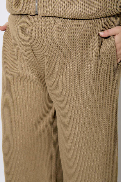 ELASTIC KNIT LONG PANTS