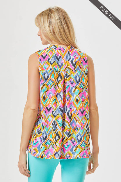 PLUS SIZE Lizzy Tank Features A Line Bodice