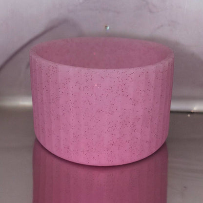 Lt. Pink Glitter FLUTED Silicone Tumbler Boot