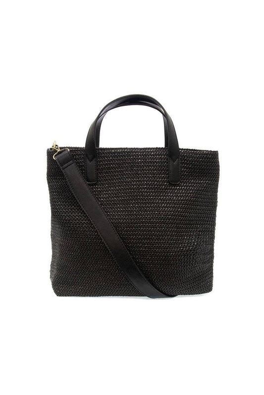 Lucy Large Straw Convertible Crossbody Tote