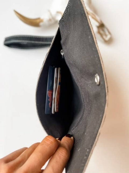 Cowhide Wristlet Wallet Western Genuine HairOn Cowhide Bag