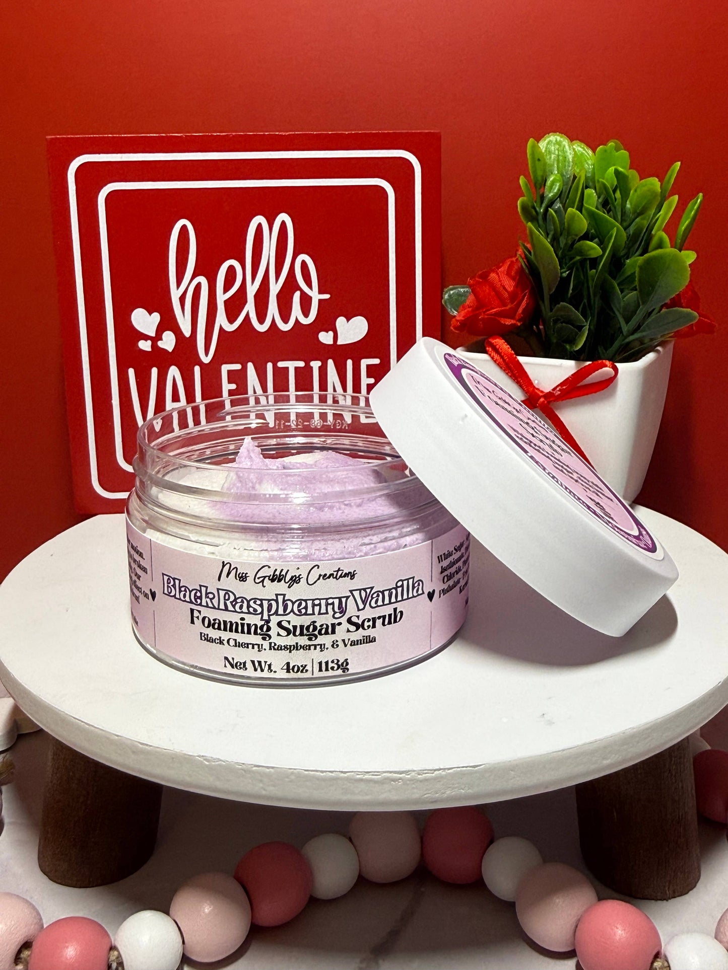 Black Raspberry Vanilla- 4oz Foaming Sugar Scrub
