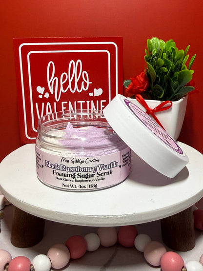Black Raspberry Vanilla- 4oz Foaming Sugar Scrub