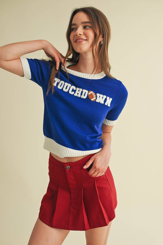 CSW18039 - "TOUCHDOWN" SWEATER TOP
