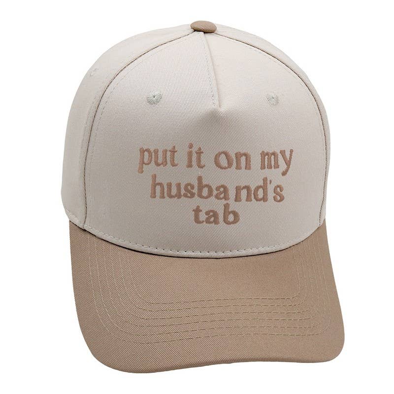 TWO TONE EMBROIDERY  WORD BASEBALL HAT CAP