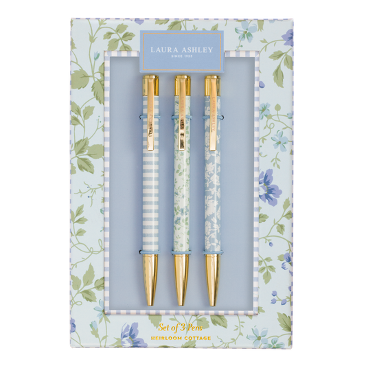 Laura Ashley Heirloom Cottage Pen Set of 3