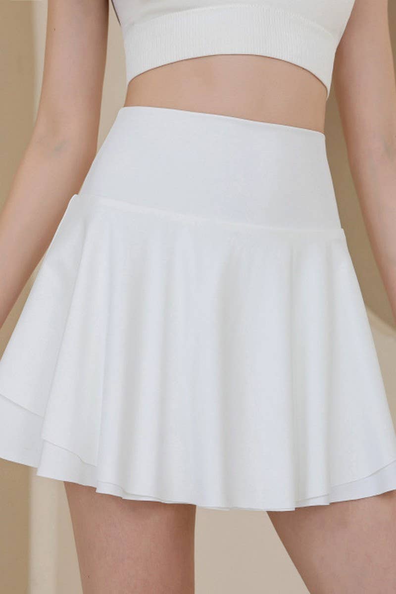 HIGH WAISTED ANTI SLIP YOGA SHORT SKIRT