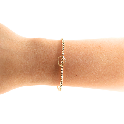 Wire Heart Charm Bracelet