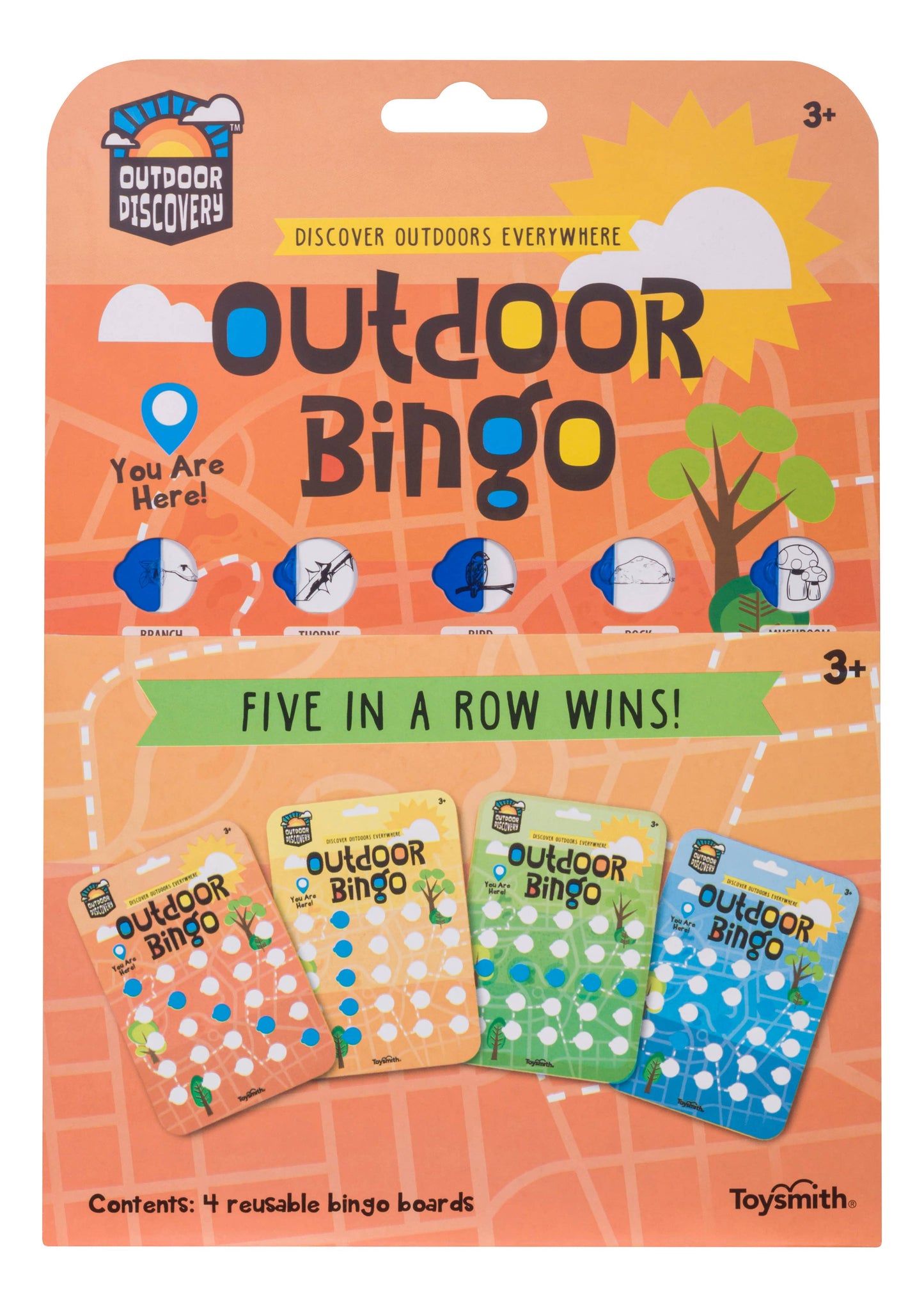Outdoor Discovery Outdoor Bingo 4-Pack-Travel or Yard Game