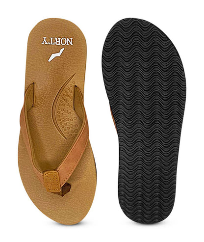 Norty Womens Tan Sandal - Flip Flop