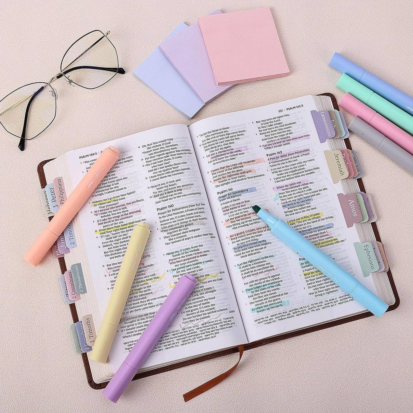 Pastel Macaron Highlighter Set - 8 Assorted Colors