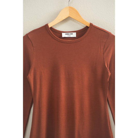 Basic Long Sleeve Crew Neck Top