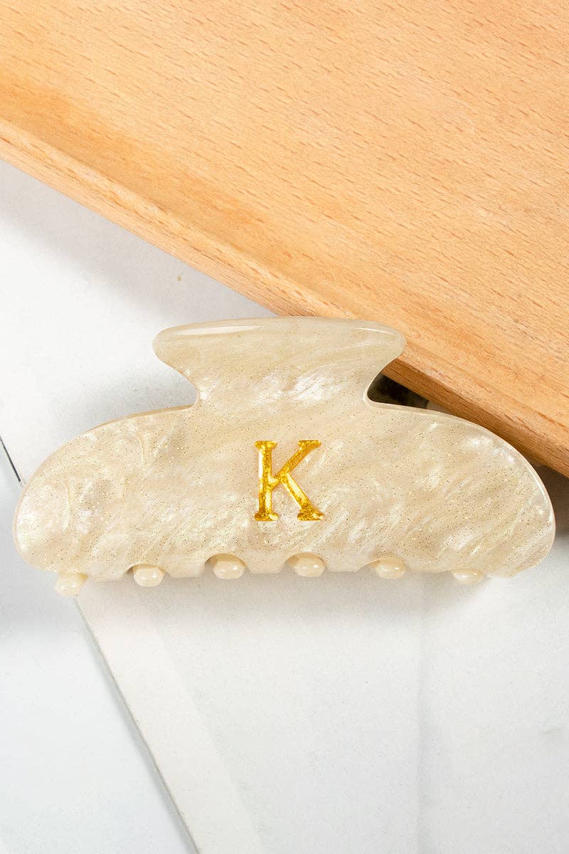 Elegant Monogram Hair Claw