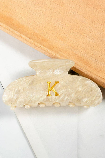 Elegant Monogram Hair Claw