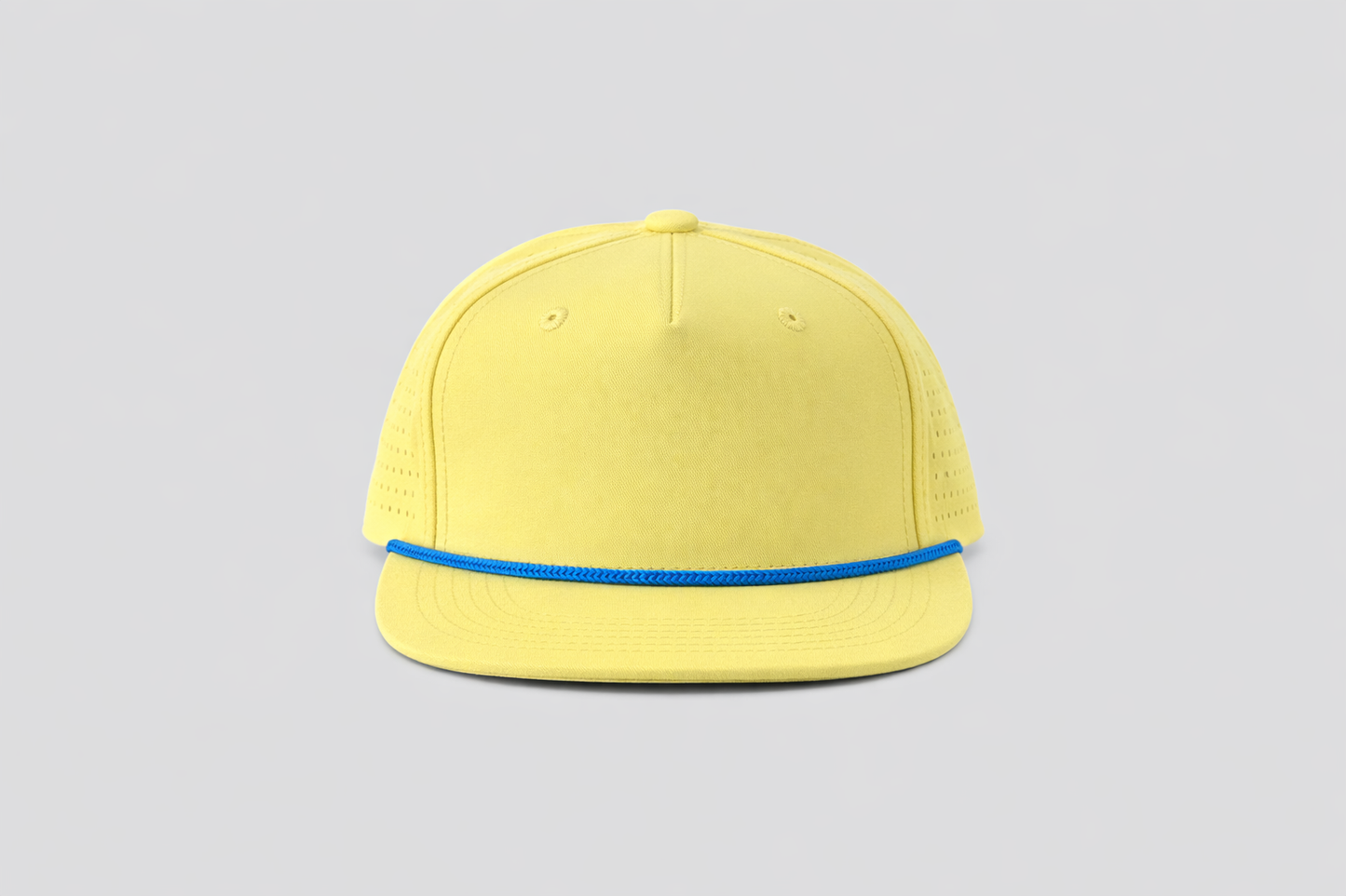 Perforated Structured Light Yellow / Cayenne Blue Rope