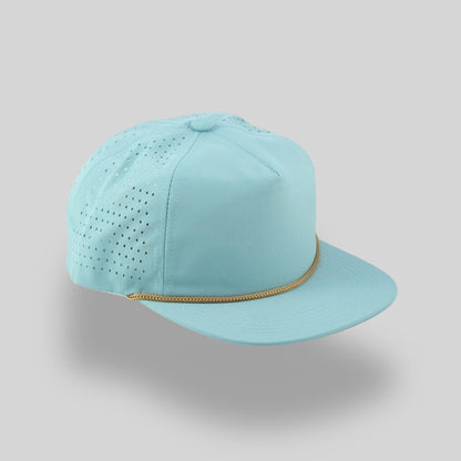 Perforated Light Blue / Gold Rope