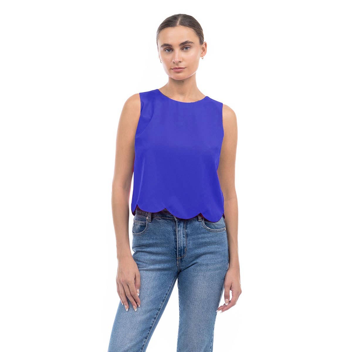 Scalloped Hem Top