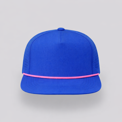 Perforated Polyester Royal Blue / Pink Rope