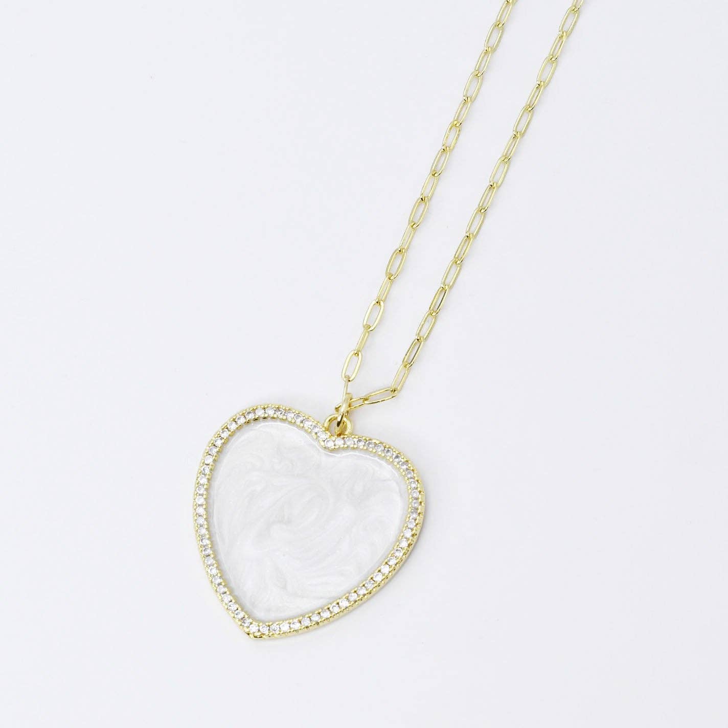 Shimmering Heart Necklace F13