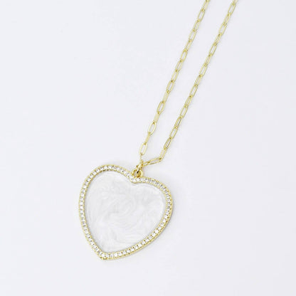 Shimmering Heart Necklace F13