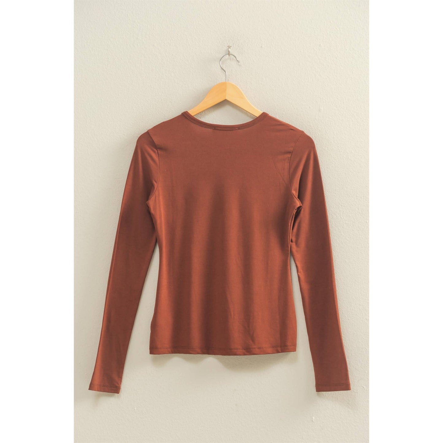 Basic Long Sleeve Crew Neck Top